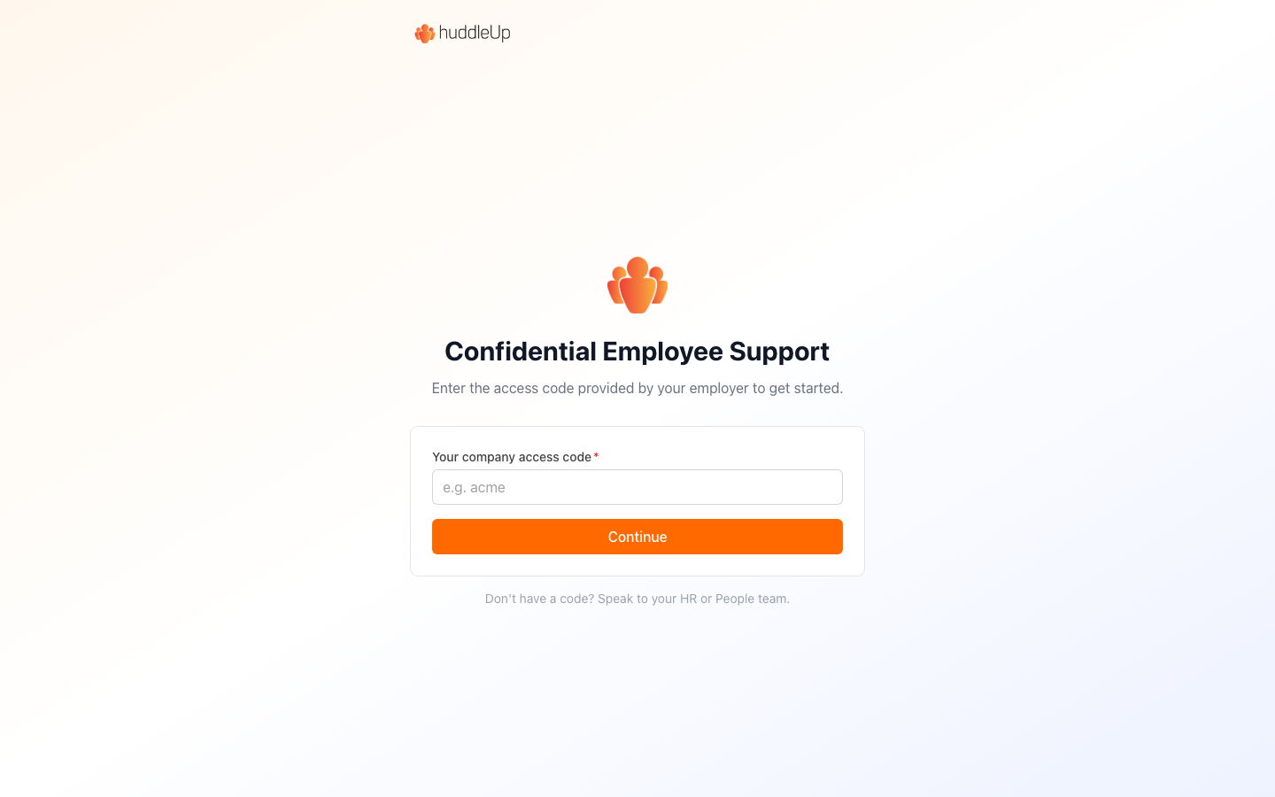 huddleUp product screenshot